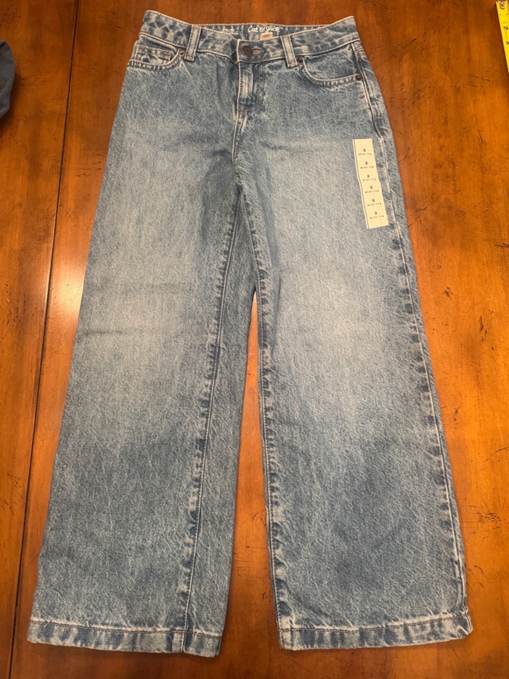 NWT Classic Wide-Leg Jeans in Light Blue
